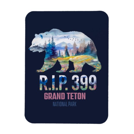 R.I.P. 399 De Koningin van het Tetons Beer Magneet (Verticaal)