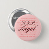 R.I.P. Angel Ronde Button 5,7 Cm (Voorkant /achterkant)