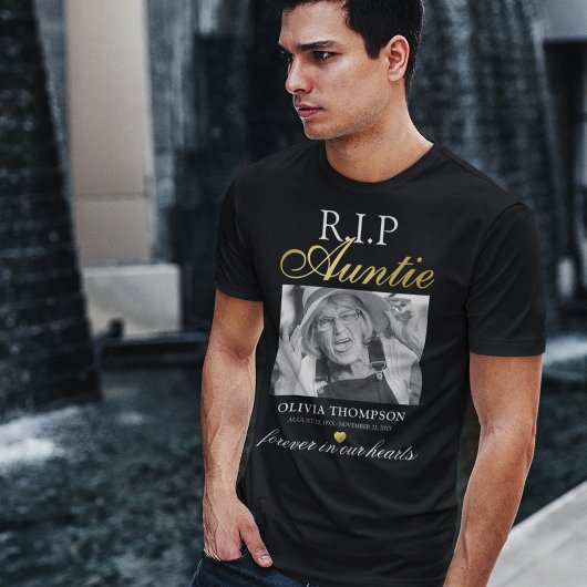 R.I.P Auntie Photo Memorial T-Shirt
