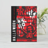 R.I.P Bloed- en kettingskeletenpartij Kaart (Staand voorkant)