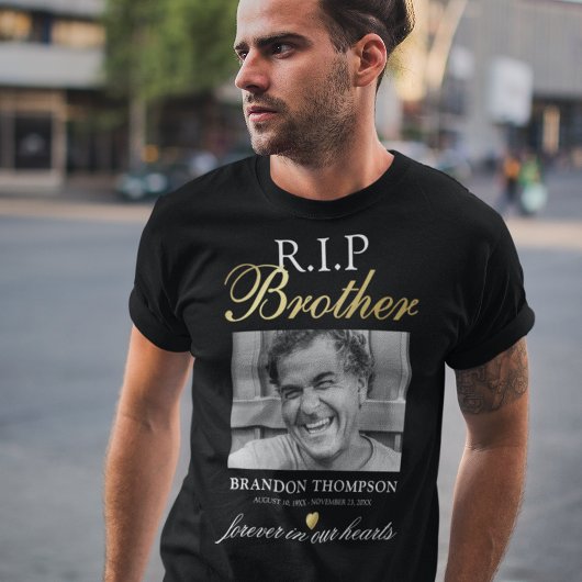 R.I.P Brother Foto Memorial T-shirt
