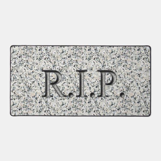 R.I.P. Design Graniet Afbeelding grafsteen bureau  Bureaumat (Voorkant)