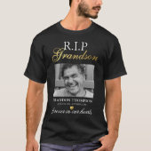 R.I.P Grandson Photo Memorial T-Shirt (Voorkant)