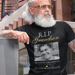 R.I.P Grandson Photo Memorial T-Shirt