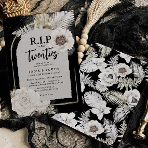 R.I.P haar Twintigste Florale 30e Verjaardag Kaart
