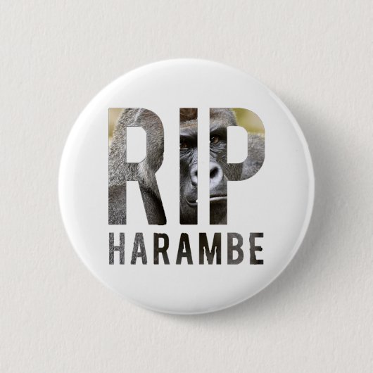 R.I.P Harambe Badge Ronde Button 5,7 Cm (Voorkant)