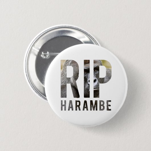R.I.P Harambe Badge Ronde Button 5,7 Cm (Voorkant /achterkant)