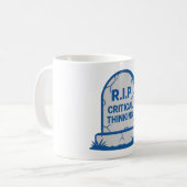 R.I.P. Kritisch Denken Koffiemok (Voorkant links)