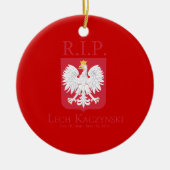R.I.P. Lech Kaczynski Keramisch Ornament (Voorkant)