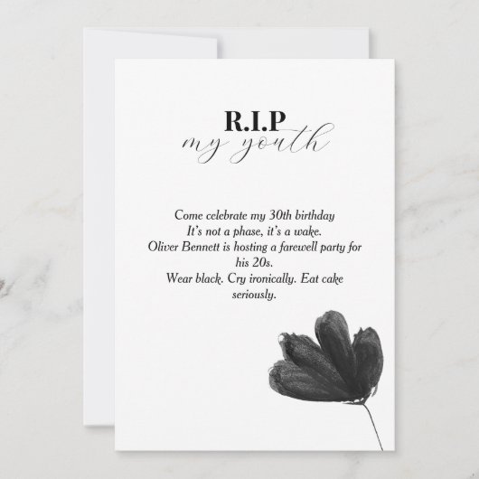 R.I.P. Mijn 30ste verjaardag Kaart (Voorkant)