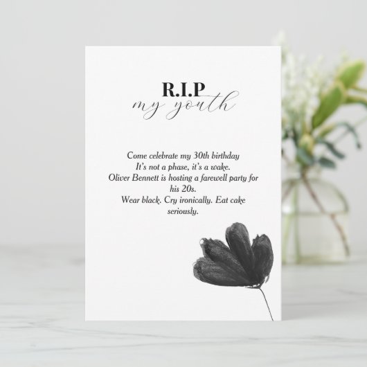 R.I.P. Mijn 30ste verjaardag Kaart (Staand voorkant)