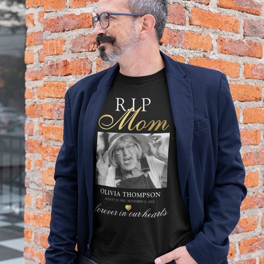 R.I.P Moeder Foto Herdenkings T-Shirt