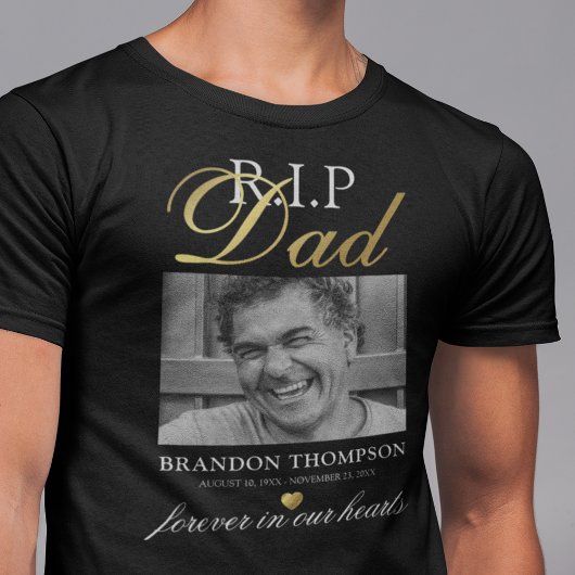 R.I.P Pap Foto Memorial T-Shirt