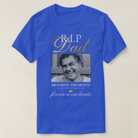 R.I.P Pap Foto Memorial T-shirt (Design voorkant)
