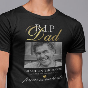 R.I.P Papa Foto Herdenkings T-Shirt