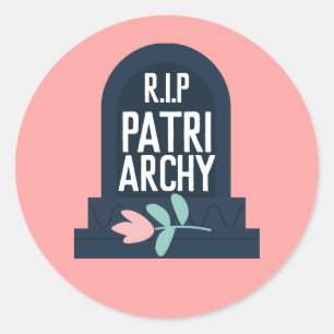 "R.I.P. Patriarchaat" Ronde Sticker