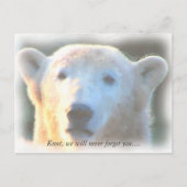 R.I.P. polair beer Knut waterverf Briefkaart (Voorkant)