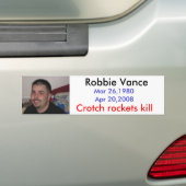 R.I.P. ROBBIE CROTCH ROCKETS KILL BUMPERSTICKER (Op auto)