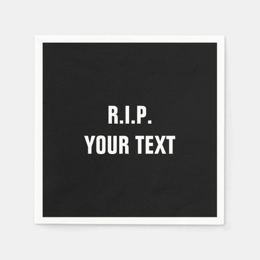 R.I.P. Rust in vrede zwarte papieren servetten (Voorkant)