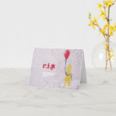 r.i.p. stencil: meisje met de rode ballon kaart (Gele Bloem)