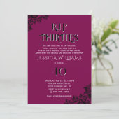 R.I.P. Thirties, Gothic 40th Birthday Kaart (Staand voorkant)