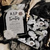 R.I.P. tot haar twintigste verjaardag Floral 30th Kaart