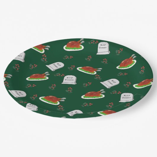 R.I.P Turkije Kerstfeest Borden - stijl 2 Papieren Bordje (Gekanteld)