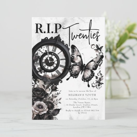 R.I.P. Twenties | 30e verjaardag Kaart (Staand voorkant)