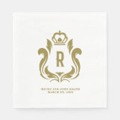 R Initiële goudkam Servet (Voorkant)
