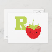 R is voor frambozen briefkaart (Voorkant / Achterkant)