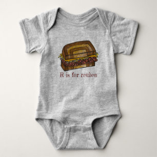 R is voor het Initiaal Reuben Sandwich Foodie Alph Romper