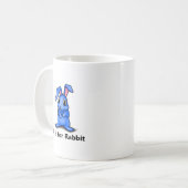 R is voor konijn koffiemok (Voorkant links)