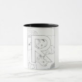 R is voor Mok van Rhinoceros Monogram (Midden)