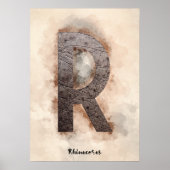 R is voor neushoorns poster (Voorkant)