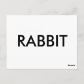 "R" is voor Rabbit Alphabet Flashcard Briefkaart (Achterkant)
