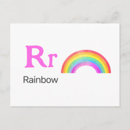 R is voor Rainbow - Alphabet Flash Kaart