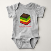 R is voor Rainbow Italy Seven Layer Cookie ABCs Romper (Voorkant)