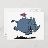 R is voor Rhino Briefkaart (Voorkant / Achterkant)