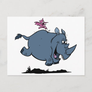 R is voor Rhino Briefkaart