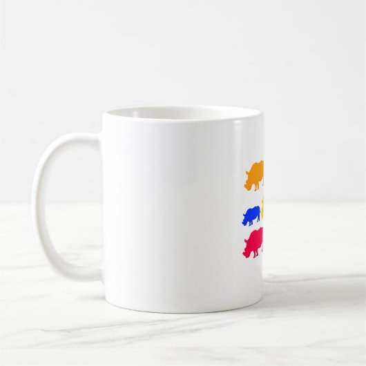 R is voor Rhino Koffiemok (Links)