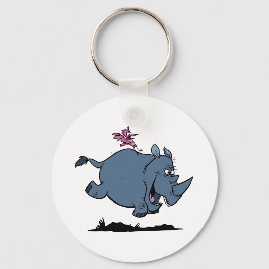 R is voor Rhino Sleutelhanger (Voorkant)