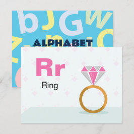 R is voor Ring - Alphabet Flash Kaart