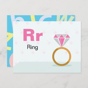 R is voor Ring - Alphabet Flash Kaart