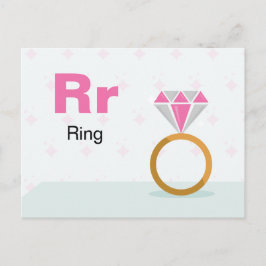 R is voor Ring - Alphabet Flash Kaart