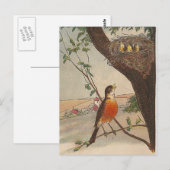 R is voor Robin Briefkaart (Voorkant / Achterkant)