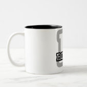 R is voor Robyn Tweekleurige Koffiemok (Links)