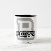 R is voor Robyn Tweekleurige Koffiemok (Center)