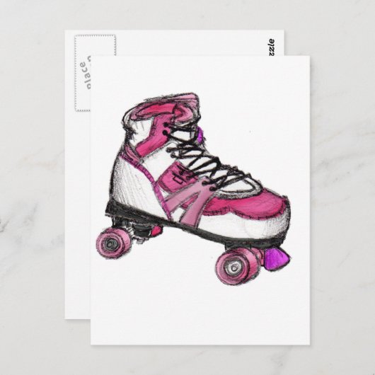 R is voor Rollerskate Briefkaart (Voorkant / Achterkant)
