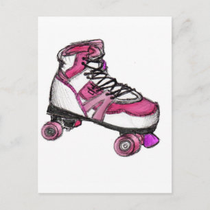 R is voor Rollerskate Briefkaart