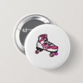 R is voor Rollerskate Ronde Button 5,7 Cm (Voorkant /achterkant)
